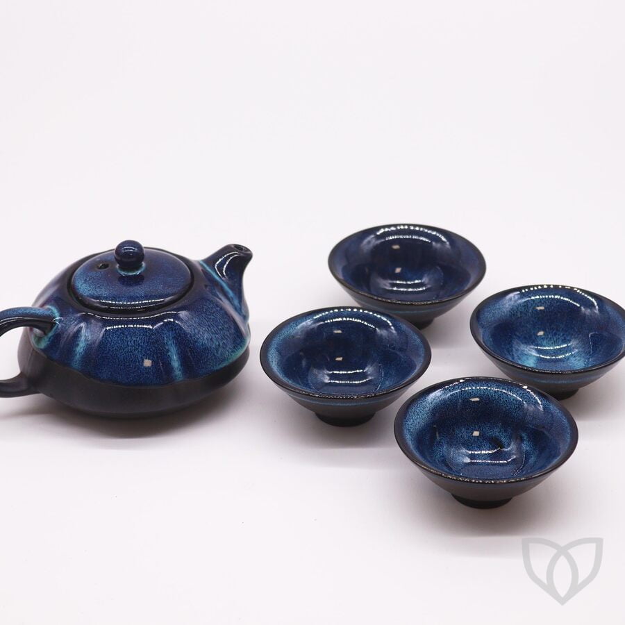 TeaPot | Set Tetera Esmaltado Azul